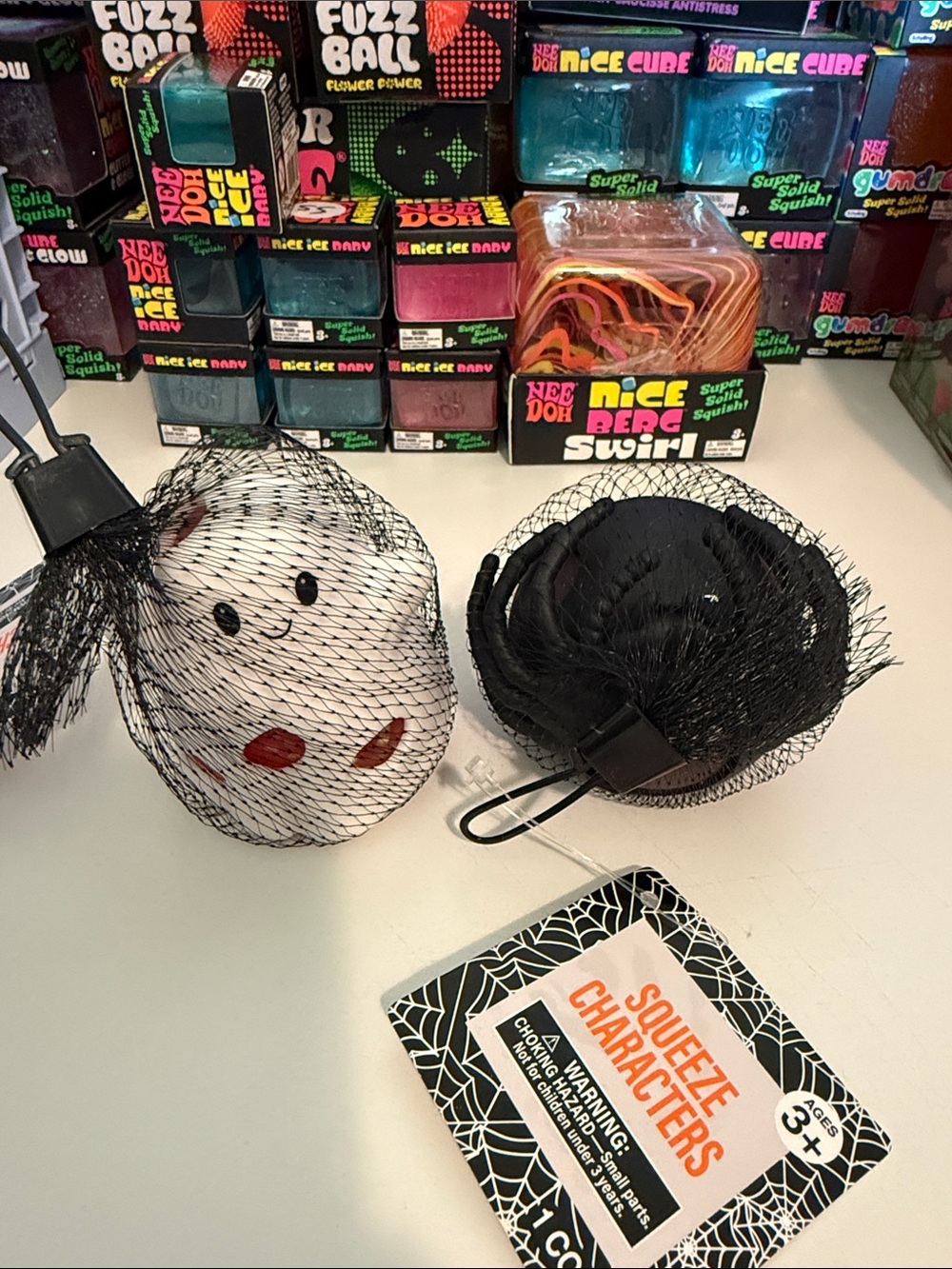 Walgreens Squeeze Characters Halloween Ghost and Spider (Set of 2)